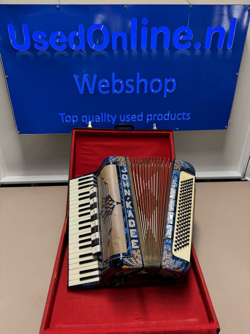 Trek harmonica (accordeon) van John Kadee in degelijke koffer - Afbeelding 3