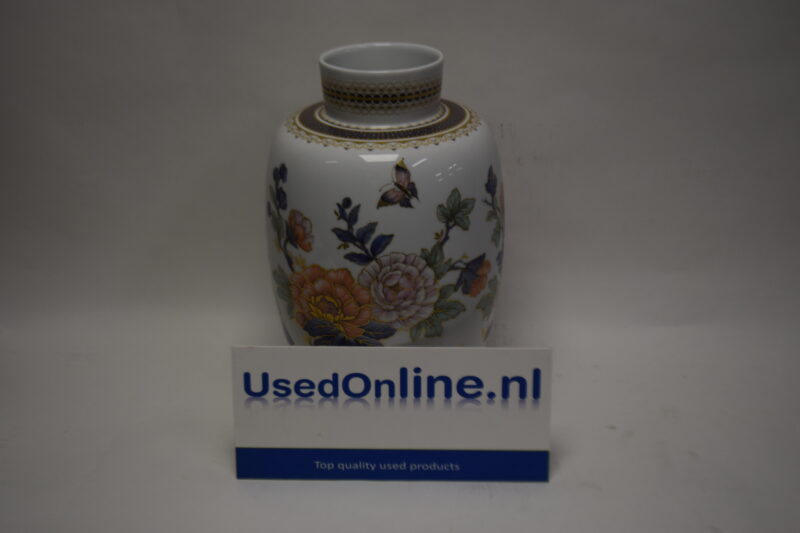 Kaiser Germany porseleinen vaas "Duchesse" van L. Nossek - decoratief bloem- en geometrisch ontwerp