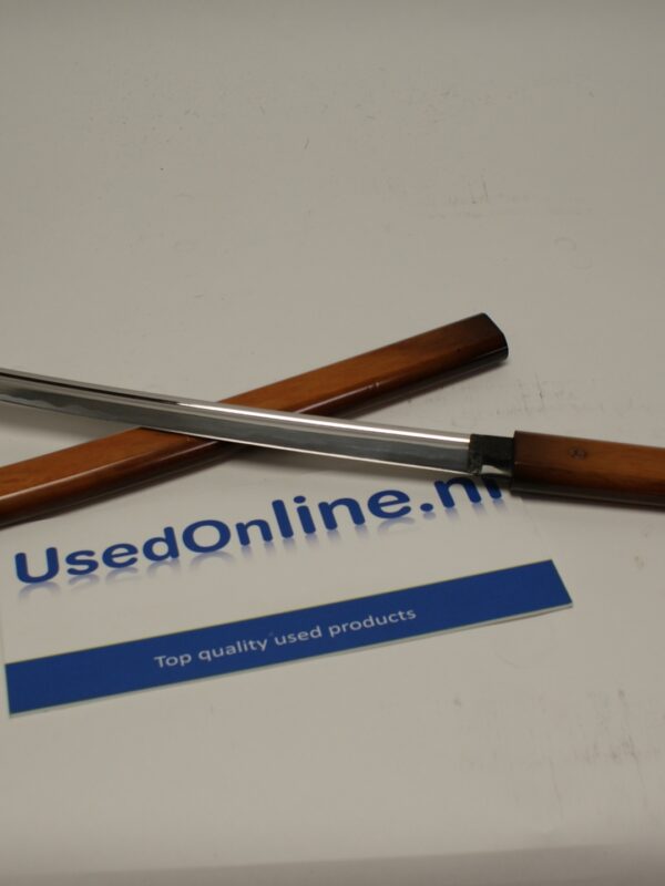 Japans Tanto-zwaard met houten Saya - handgesmeed stalen lemmet