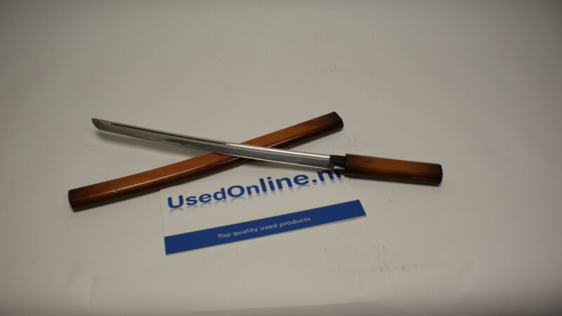 Japans Tanto-zwaard met houten Saya - handgesmeed stalen lemmet
