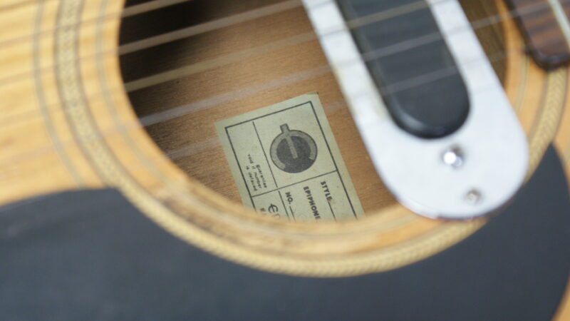 Vintage Epiphone FT-146 akoestische gitaar – Gemaakt in Japan (jaren 70) Met Booek - Afbeelding 6