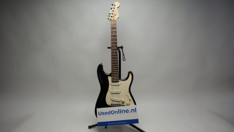 Squier Stratocaster van Fender – Zwart (1996, Gemaakt in China)