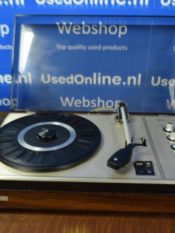 Vintage Aristona AR 8728/04P stereo platenspeler met luidsprekers – klassieke houtafwerking