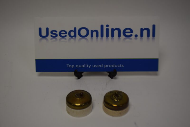 Paar vintage keramische en messing koepellichtschakelaars - jaren 30/40 draaibaar