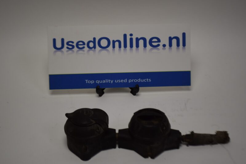 Vintage bakelieten draaischakelaar en stopcontactcombinatie - industriële 2-in-1 elektrische fitting