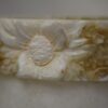 Vintage albasten tafellamp met bloemensnijwerk - Afbeelding 4