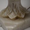 Vintage albasten tafellamp met bloemensnijwerk - Afbeelding 5
