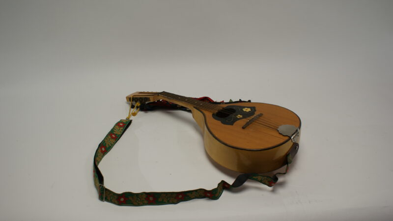Vintage Mandoline "MARMA" met Bloemendecoratie en Originele Foudraal - Afbeelding 4
