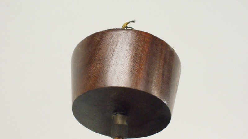 Vintage Glazen Hanglamp – Gerookt Glas met Bolstructuur – Space Age stijl - Afbeelding 4