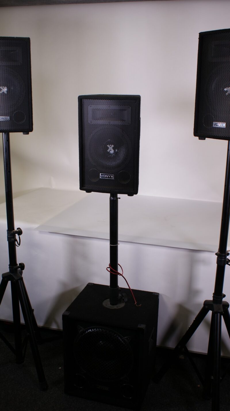 Set van 3 Vonyx & Max PA Speakers – 400W, 8 Ohm, Passief –