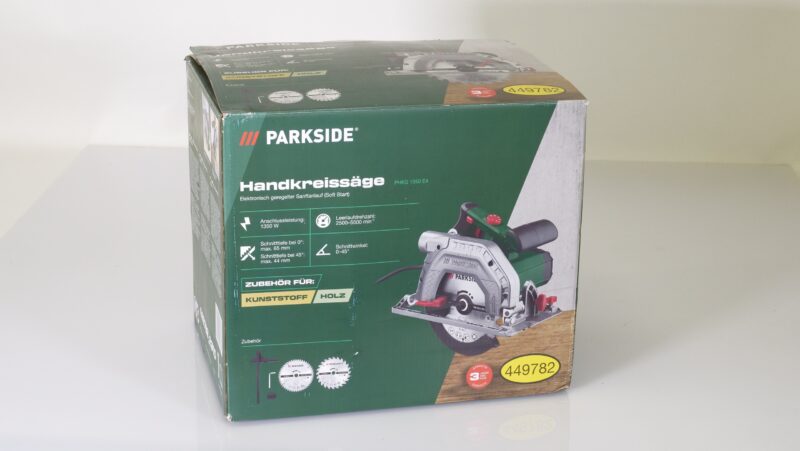 Parkside PKS 1350 E4 Cirkelzaag – 1350W Elektrische Handzaag met 2 Extra Zaagbladen - Afbeelding 2