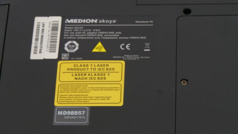 Medion Akoya E6239 Laptop met Intel Inside – Inclusief Oplader - Afbeelding 2