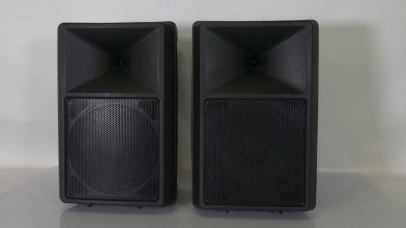 Actieve PA-speakerset met ingebouwde mixer – 2 stuks – 250W per speaker