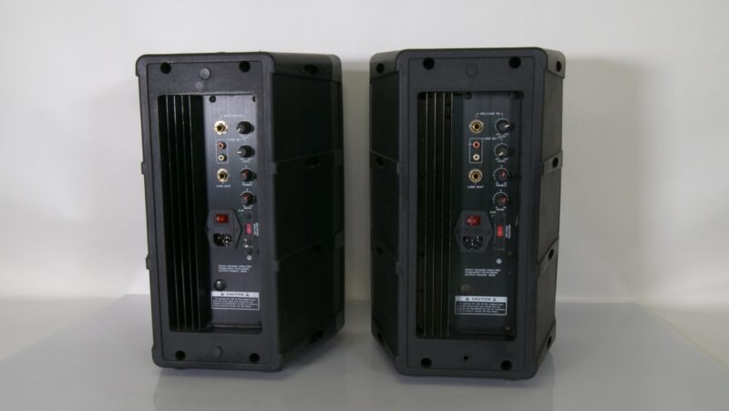 Actieve PA-speakerset met ingebouwde mixer – 2 stuks – 250W per speaker - Afbeelding 2