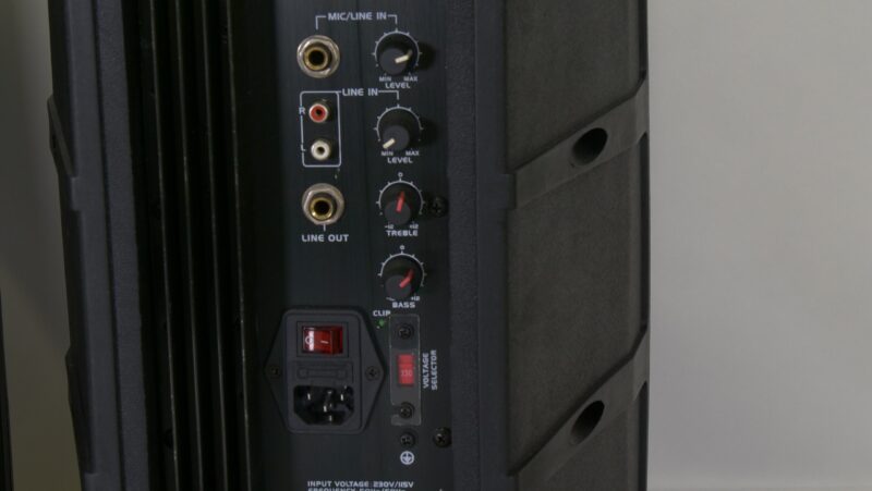 Actieve PA-speakerset met ingebouwde mixer – 2 stuks – 250W per speaker - Afbeelding 3