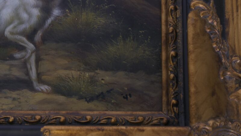 Picture frameSet van 2 antieke vergulde lijsten – Roe Bros – met schilderpaneel (decoratief) - Afbeelding 2