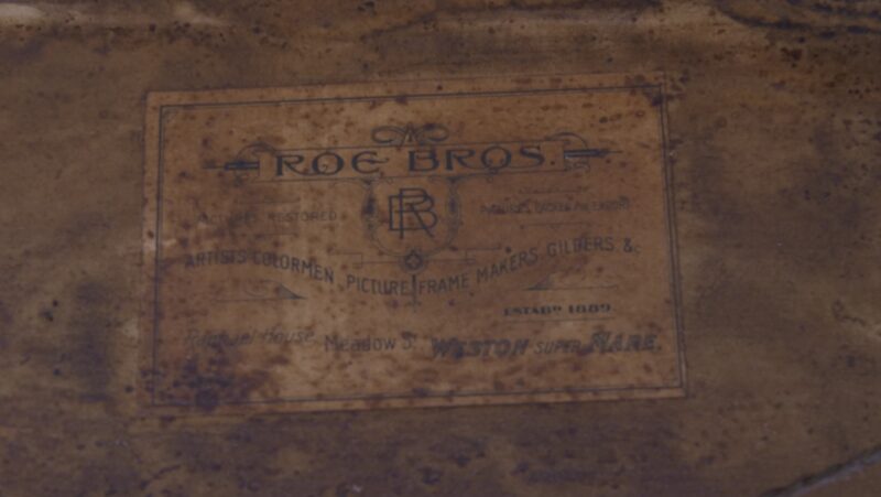 Picture frameSet van 2 antieke vergulde lijsten – Roe Bros – met schilderpaneel (decoratief) - Afbeelding 3