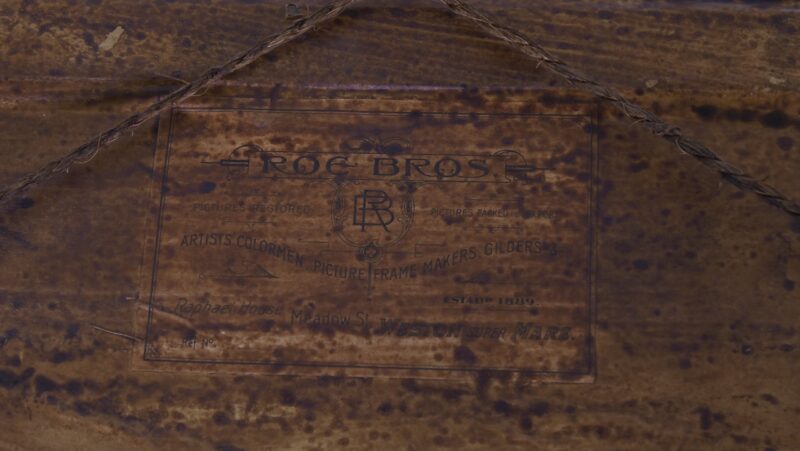 Picture frameSet van 2 antieke vergulde lijsten – Roe Bros – met schilderpaneel (decoratief) - Afbeelding 4