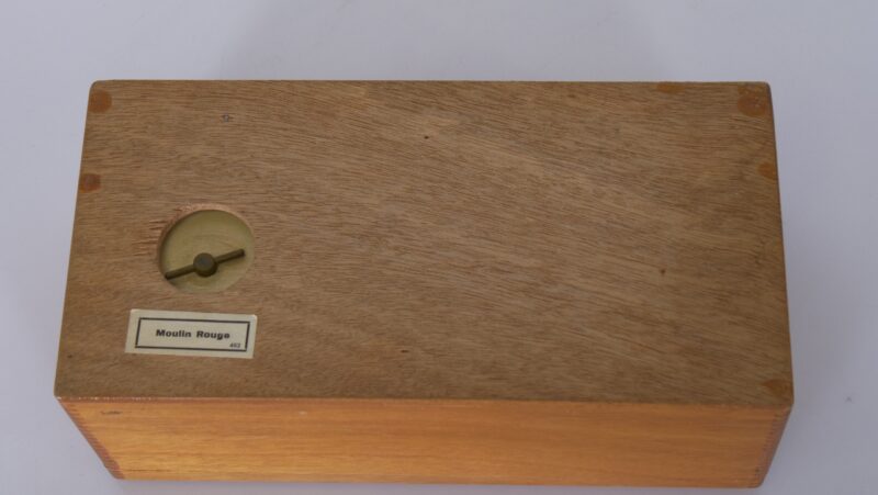 Vintage Schimmelpenninck Muziekdoosje – Moulin Rouge – Werkend Mechanisme – Houten Sigarenkistje - Afbeelding 3