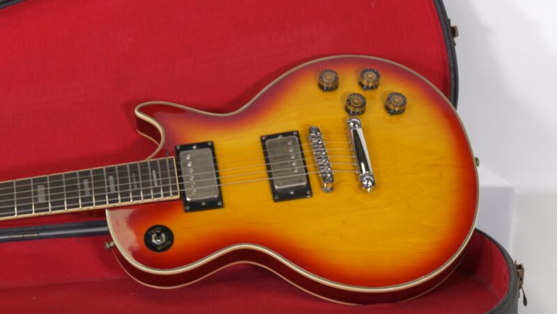 Les Paul Custom stijl elektrische gitaar met koffer – Sunburst afwerking