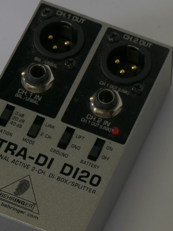 Behringer Ultra-DI DI20 – Professionele 2-Kanaals Actieve DI-Box/Splitter