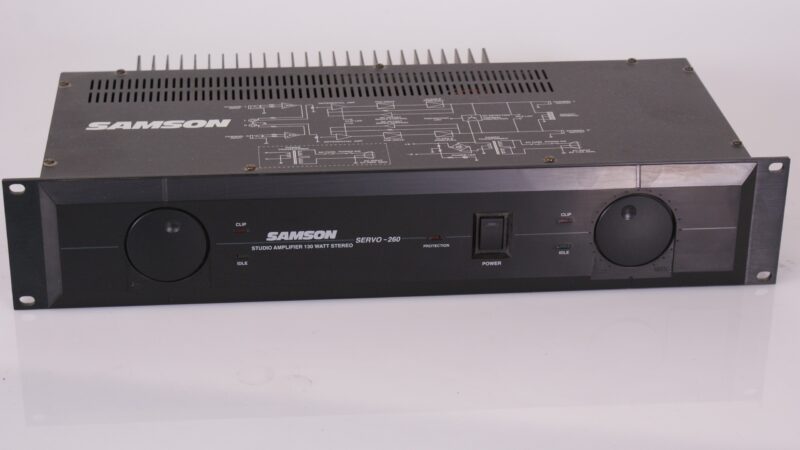 Samson Servo 260 – Studio Eindversterker (2x130W Stereo, Rackmount) - Afbeelding 4