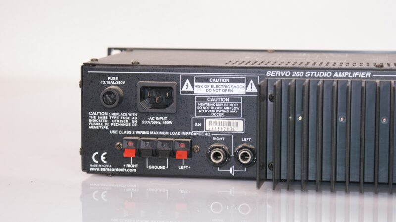 Samson Servo 260 – Studio Eindversterker (2x130W Stereo, Rackmount) - Afbeelding 8