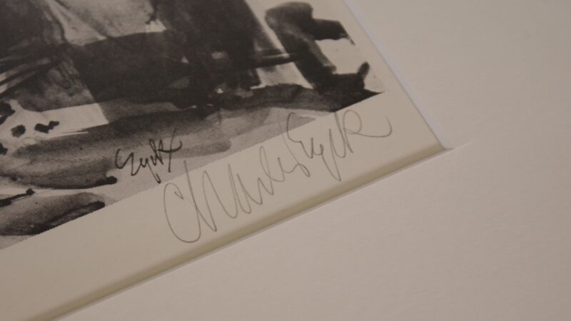 Gesigneerde litho Charles Eyck – “Straat in Geulle” (1948) ingelijst - Afbeelding 2