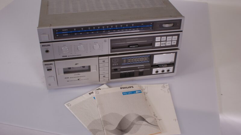 Philips FR140 Receiver + FC141 Cassettedeck Stereo Set met Handleidingen (Made in Belgium) - Afbeelding 7