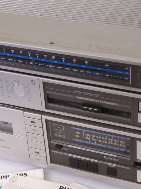 Philips FR140 Receiver + FC141 Cassettedeck Stereo Set met Handleidingen (Made in Belgium)