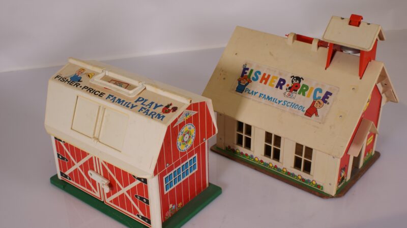 Fisher-Price Little People – Play Family Farm & Play Family School (1970s) met accessoires - Afbeelding 13