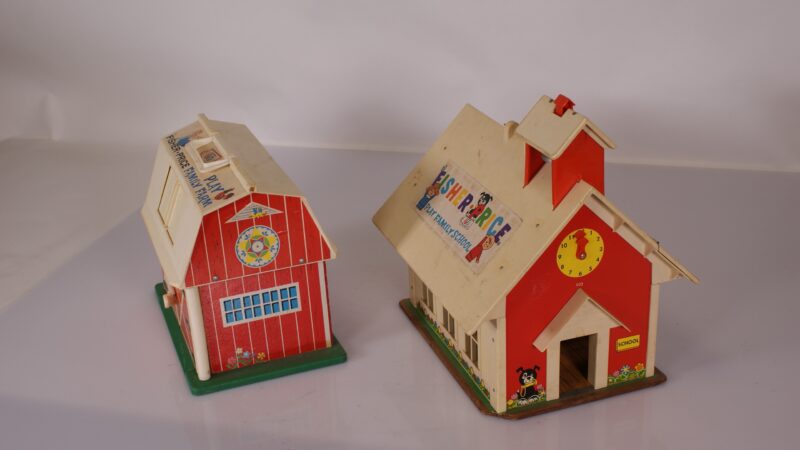 Fisher-Price Little People – Play Family Farm & Play Family School (1970s) met accessoires - Afbeelding 12