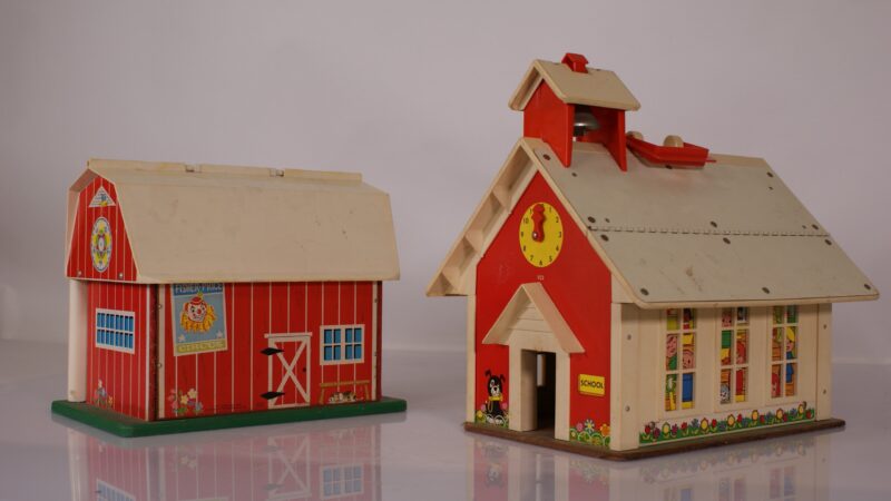 Fisher-Price Little People – Play Family Farm & Play Family School (1970s) met accessoires - Afbeelding 8
