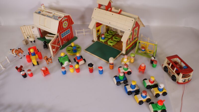 Fisher-Price Little People – Play Family Farm & Play Family School (1970s) met accessoires - Afbeelding 10