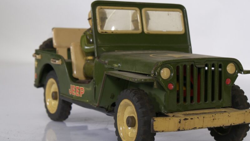 Vintage Blikken Jeep met Soldaten – U.S. Army J-2400 (Made in Japan, ca. jaren ’50-’60) - Afbeelding 2