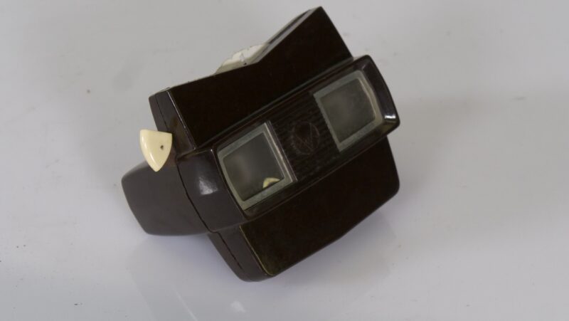 Vintage View-Master Model C stereokijker – donkerbruin (jaren ’50)