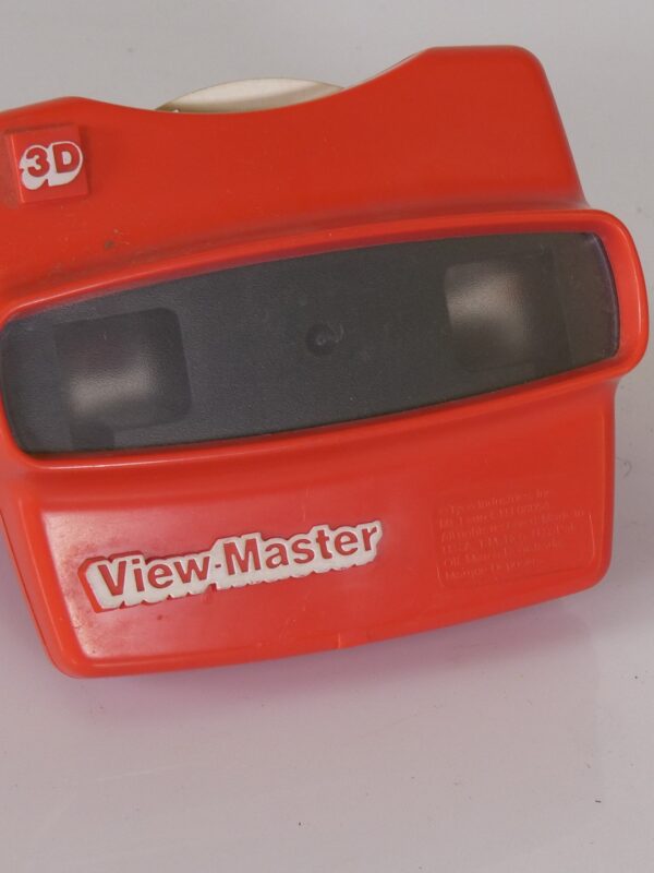 Vintage View-Master 3D kijker – rood met oranje hendel (jaren ’80/’90)