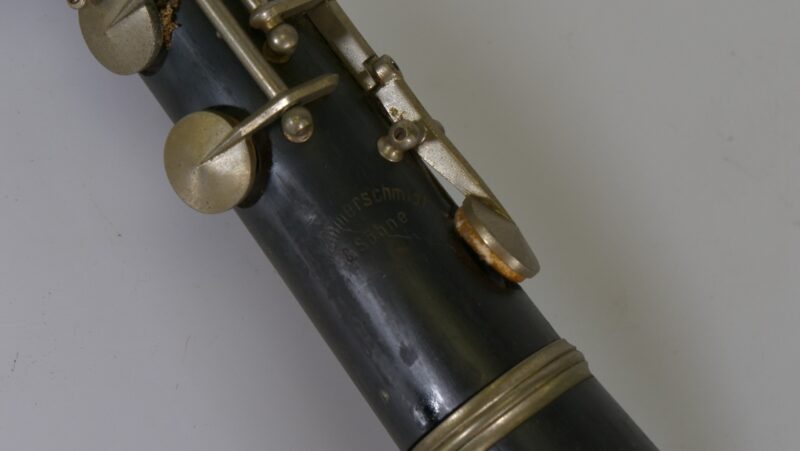 Vintage Klarinet Hammerschmidt & Söhne – Houten Blaasinstrument met Messing Details - Afbeelding 4