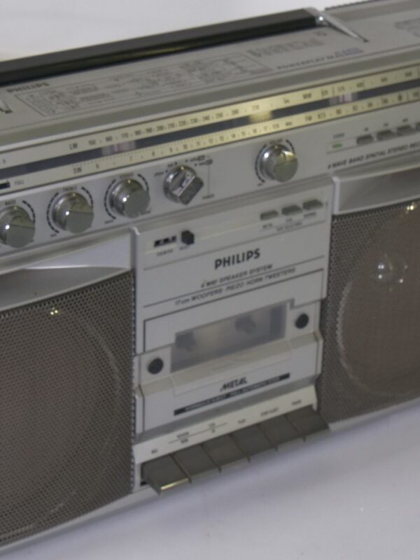 Philips Vintage Ghettoblaster – Radio Cassette Recorder met Equalizer