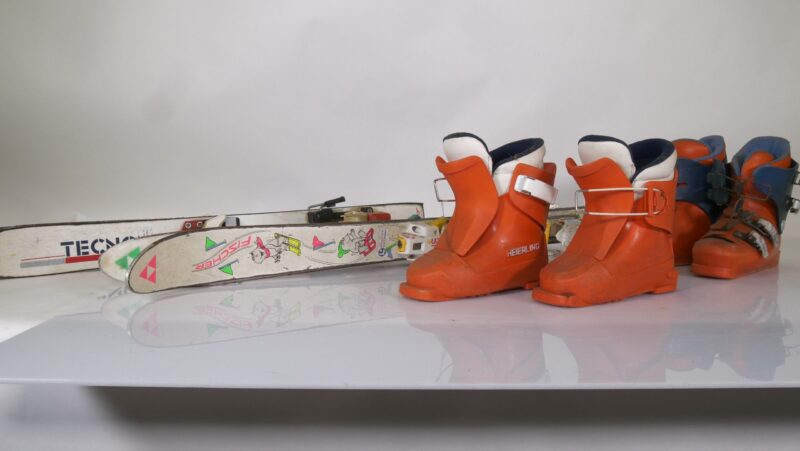 Vintage kinderski’s met skischoenen – Tecno & Heierling set (2 paar) - Afbeelding 3