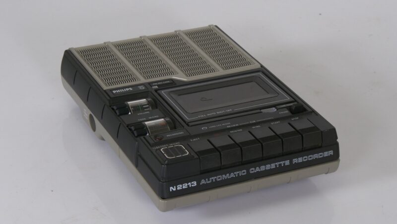 Philips N2213 Automatic Cassette Recorder – vintage draagbare bandrecorder
