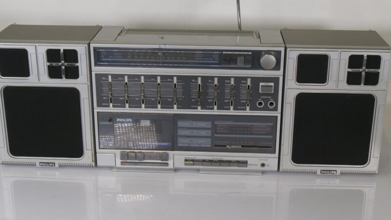 Philips D8644 Ghettoblaster Stereo Boombox (Defect, 1980s)
