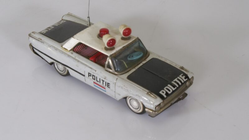 Vintage Blikken Politieauto – Ford Politie Luxemburg – Tin Toy Police Car