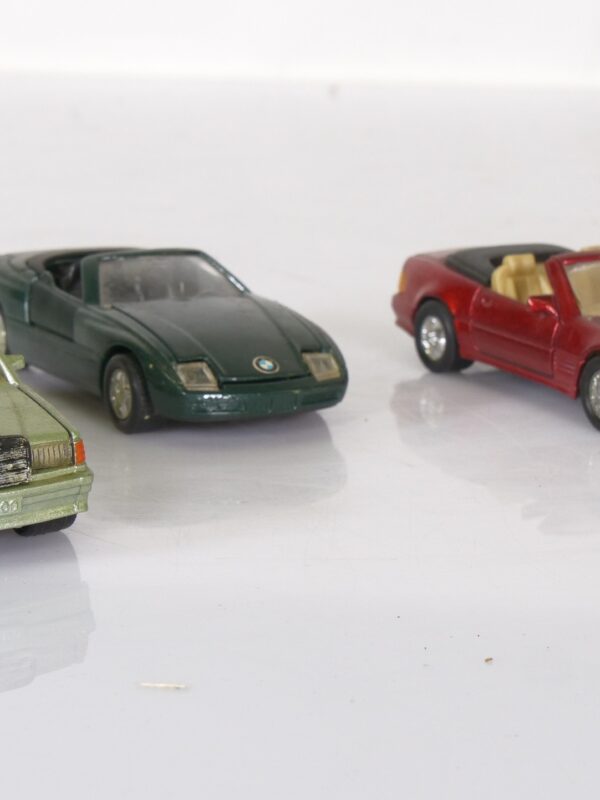 Set van 3 metalen modelauto’s – Mercedes & BMW cabrio’s en sedan
