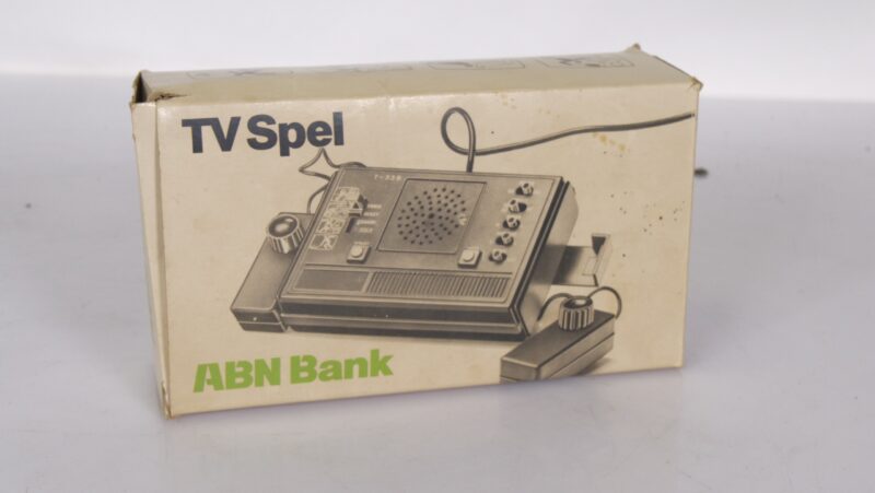 Vintage ABN Bank TV Spel Pong-console in doos (niet getest)