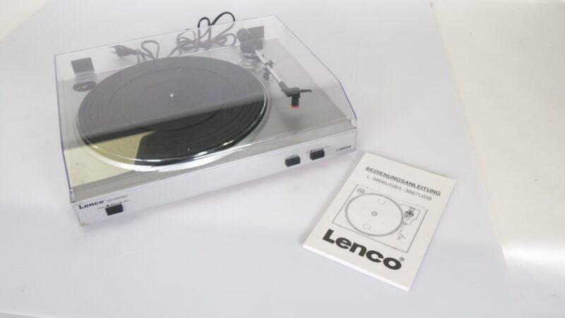 Lenco L-3866USB platenspeler met USB-aansluiting en stofkap