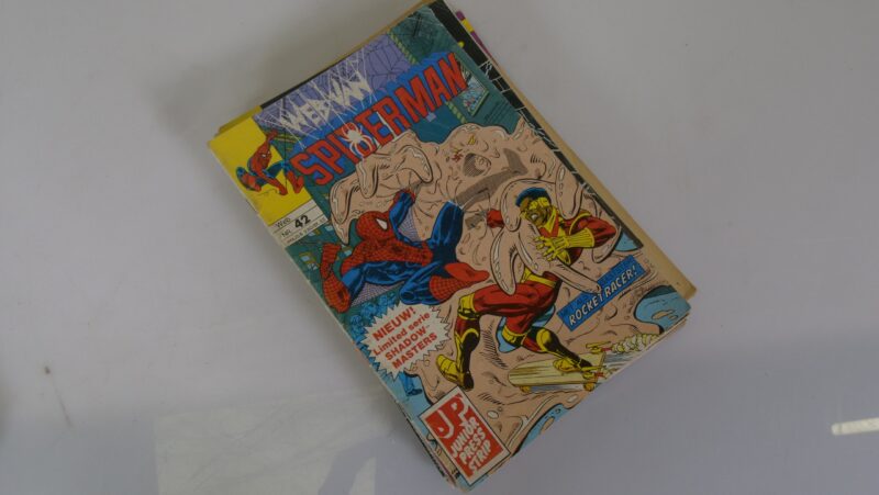 Set van 18 Junior Press “De Spectaculaire Spiderman” strips (Nederlandstalig, jaren ’80–’90) - Afbeelding 7