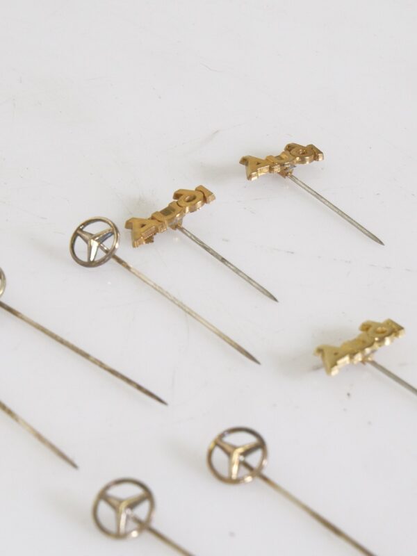 Set vintage autobadge speldjes Mercedes & Auto Union