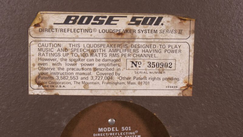 Bose 501 Series II Direct/Reflecting luidsprekers (set van 2, 1977–1982, USA) - Afbeelding 5