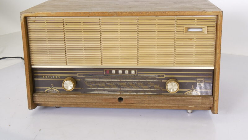 Philips B3W22A Buizenradio – 1954, hout, niet werkend - Afbeelding 4